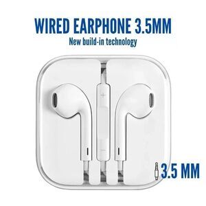 2Pcs Headphones Wired Earphone Headset Earbuds 3.5mm Jack For Phone Pad Samsung